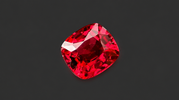 Natural untreated red Mogok spinel cushion-cut gemstone — direct from Myanmar, Natural Spinel Gem UK
