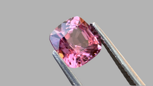 1ct Vivid Purple Cushion-Cut Burmese Spinel Gemstone from Mogok, perfect for bespoke jewellery lovers seeking ethical and unique gemstones.