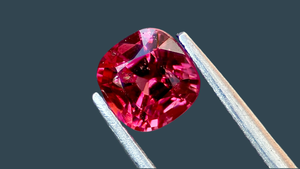 Pinkish-red Burmese spinel with light inclusions, natural and untreated, ideal for bespoke jewellery.