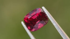 Red Burmese natural spinel gemstone, renowned for its rich colour and high quality. Sourced directly from Mogok, Myanmar, available from a trusted UK supplier.