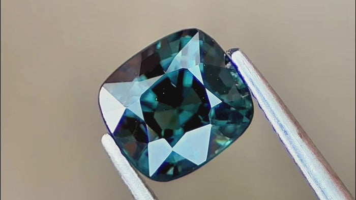 1.33ct teal green natural spinel, untreated and perfect for luxury jewellery designs, sourced from small-scale miners in Myanmar.