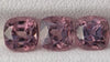 Vivid brown Burmese natural spinel gemstones, set of 3, perfect for bespoke fine jewellery designs with rare and vibrant natural colour.