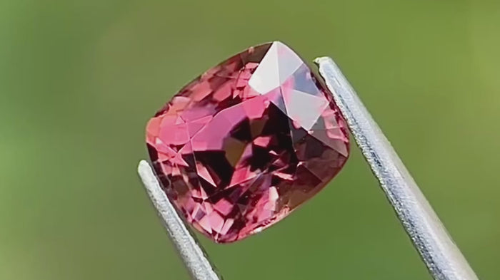 Rare and unique peach colour gemstone,  Burmese natural spinel 