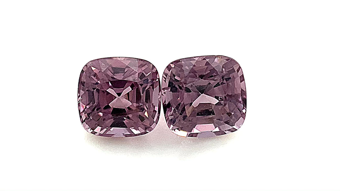 Light Purple Matching Pair Spinel  2ct with Eye Clean Clarity 