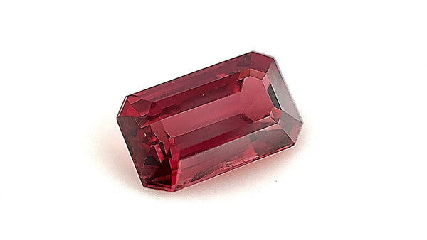 Red natural spinel, dimensions 8x4x3.4 mm, ideal for bespoke handmade jewellery with exceptional quality.
