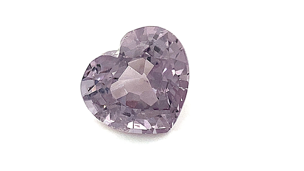 Light Lavender Heart-Shaped Burmese natural Spinel gemstone 1.20ct